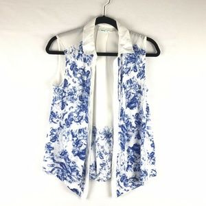 Kimchi Blue Button Up Blouse Sleeveless Sheer S